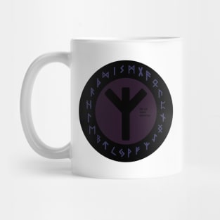 Purple Elhaz Futhark Rune Symbol Mug